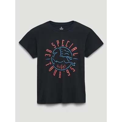 Wrangler 38 Special Tour 95 Retro Reg Graphic Tee In Washed Black