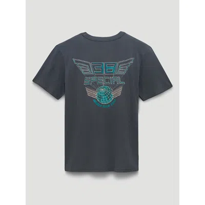 Wrangler 38 Special Wings Back Graphic T-shirt In Asphalt In Black