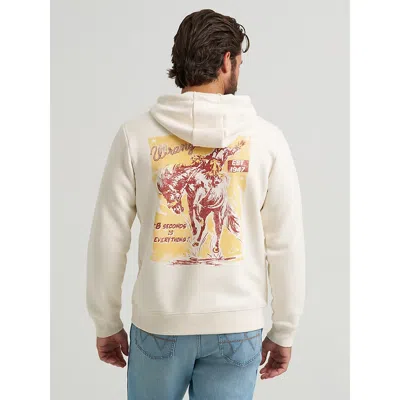 Wrangler 8 Seconds Back Graphic Hoodie In Antique White In Neutral