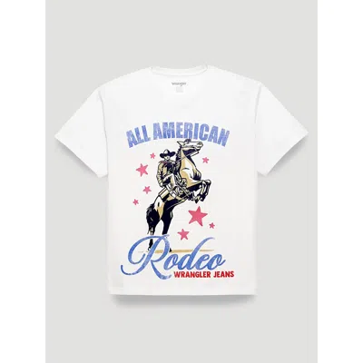 Wrangler All American Rodeo Girlfriend Graphic Tee In Bright White
