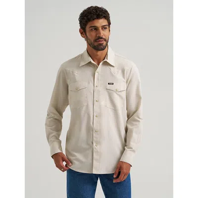 Wrangler All Terrain Gear Men's Drover Utility Shirt In Pelican In White