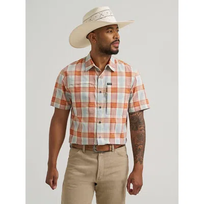 Wrangler All Terrain Gear Men's Hike Shirt In Pear Sorbet In Orange