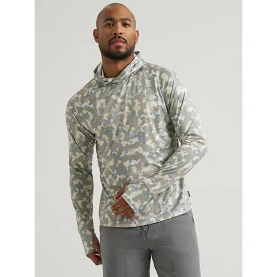 Wrangler All Terrain Gear Men's Hooded Sun Tee In Camo In Green