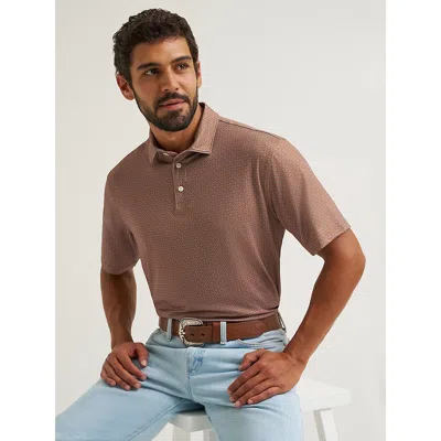 Wrangler All Terrain Gear Men's Performance Polo Shirt In Argan Oil In Brown