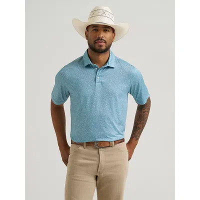 Wrangler All Terrain Gear Men's Performance Polo Shirt In Paisley In Blue