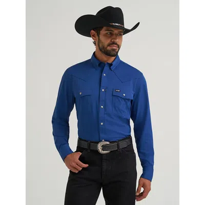 Wrangler All Terrain Gear Men's Technical Shirt In Navy Peony In Blue