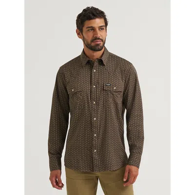 Wrangler All Terrain Gear Men's Technical Shirt In Turkish Coffee In Brown