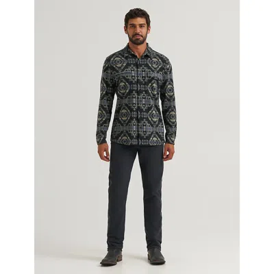 Wrangler All Terrain Gear Men's Techno Knit 5 Pocket Pant In Phantom In Black
