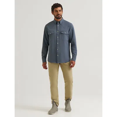 Wrangler All Terrain Gear Men's Techno Knit 5 Pocket Pant In Twill Khaki In Brown