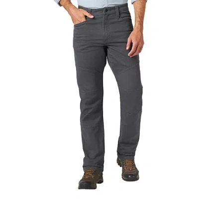 Wrangler All Terrain Gear Reinforced Utility Mens Comfort Waistband Regular Fit Flat Front Pant In Gray