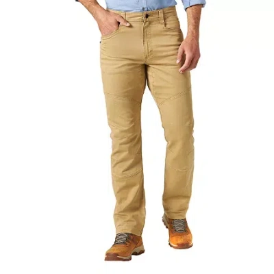Wrangler All Terrain Gear Reinforced Utility Mens Comfort Waistband Regular Fit Flat Front Pant In Brown