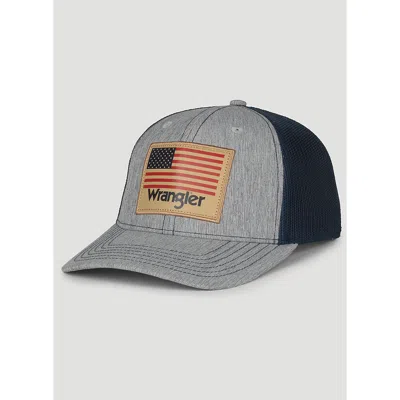 Wrangler American Flag Baseball Hat In Grey In Gray