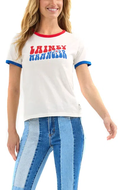 Wrangler & Lainey Wilson Women's Red White & Blue Retro Graphic T-shirt In Multi
