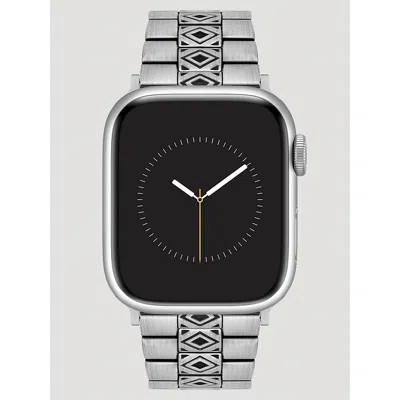 Wrangler Antique Metal Universal Watchband In Silver In Gray