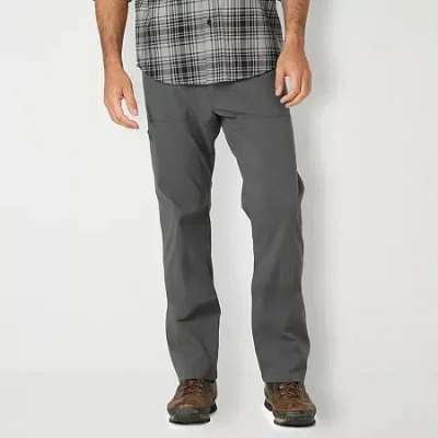 Wrangler Atg (all Terrain Gear) Utility Mens Comfort Waistband Regular Fit Flat Front Pant In Gray