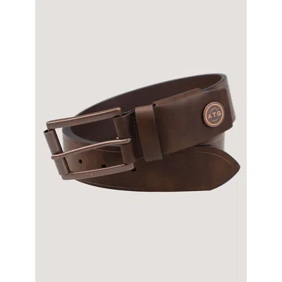 Wrangler Atg™ Leather Stretch Belt In Matte Copper In Red