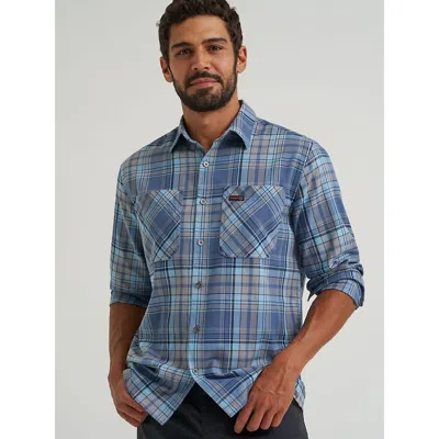 Wrangler Atg™ Men's Adventure 365 Shirt In Vintage Indigo In Blue