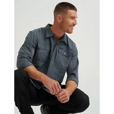 Wrangler Atg™ Men's Mixed Material Shirt In Turbulence In Blue