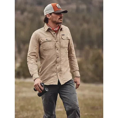 Wrangler Atg™ Men's Mixed Material Shirt In Twill In Brown