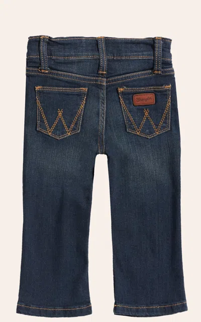 Wrangler Baby Boy Medium Wash Adjustable Waist Jeans In Blue