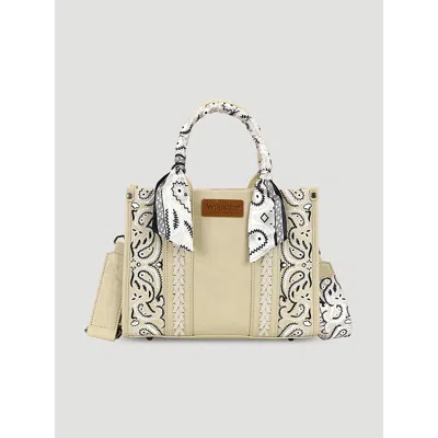Wrangler Bandana Print Mini Tote In Tan In Brown
