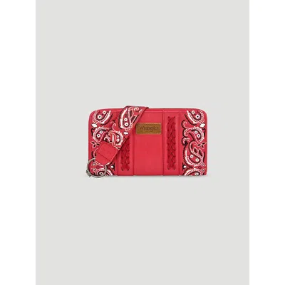 Wrangler Bandana Print Wallet In Red