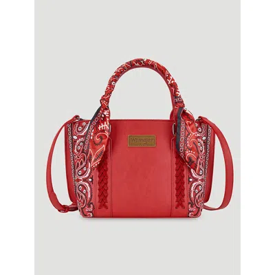 Wrangler Bandana Print Wide Mini Tote In Red