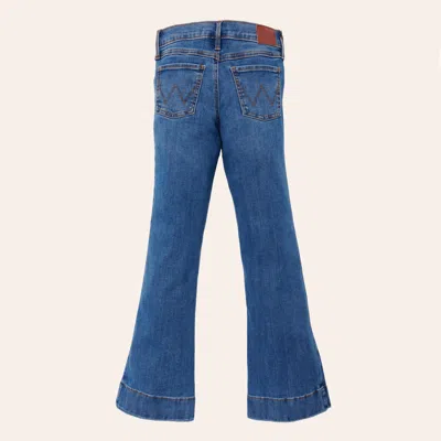 Wrangler Bespoke Girls' Medium Wash Trouser Jeans (4-14) In Blue