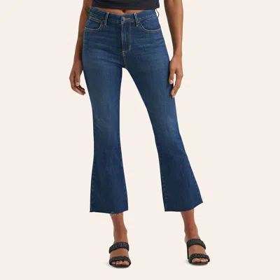 Wrangler Bespoke Women's Rosa High Rise Flare Leg 28" Crop Jeans In Blue