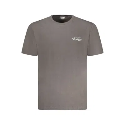 Wrangler Black Cotton T-shirt In Gray