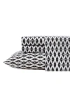 Wrangler Blaze Geometric Microfiber Sheet Set In Black