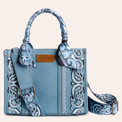 Wrangler Blue Bandana Print Small Tote Bag