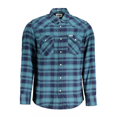 Wrangler Green Cotton Shirt In Blue
