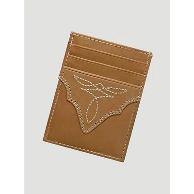 Wrangler Boot Stitch Magnetic Money Clip In Tan In Brown