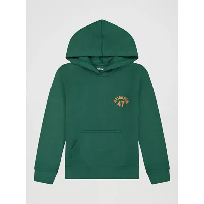 Wrangler Kids' Boy's 47  Logo Pullover Hoodie In Hunter Green