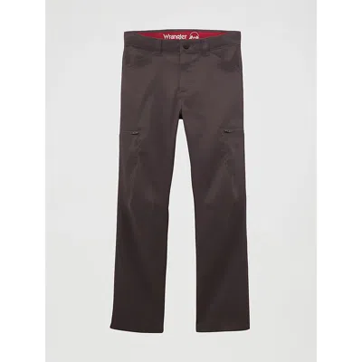 Wrangler Kids' Boy's All Terrain Cargo Pant In Asphalt In Brown