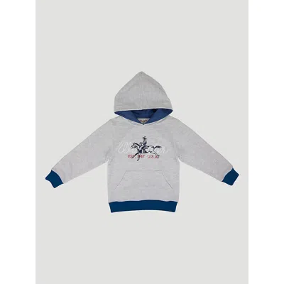 Wrangler Kids' Boy's Graphic Hoodie In Cowboy Grey In Gray