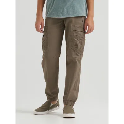 Wrangler Kids' Boy's Jogger Cargo Pant In Chocolate Chip In Brown