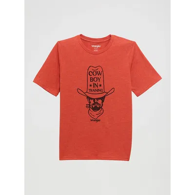 Wrangler Kids' Boy's Logo Front Graphic T-shirt In Training Red