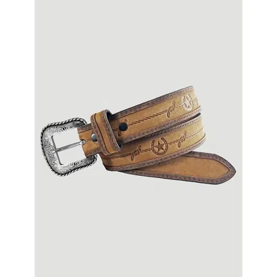 Wrangler Kids' Boy's Rope Star Belt In Tan In Brown
