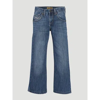 Wrangler Kids' Boy's ® 20x® No. 42 Vintage Bootcut Slim Fit Jean (4-7) In Breaking Barriers In Blue