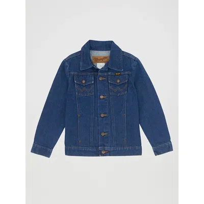 Wrangler Kids' Boy's ® Cowboy Cut® Unlined Denim Jacket In Prewashed In Blue