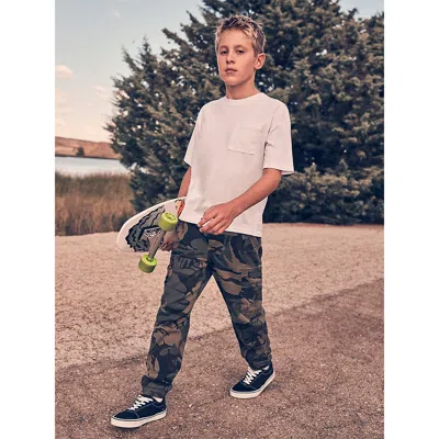 Wrangler Kids' Boy's ® Free To Stretch Gamer Cargo Pant (8-16) In Camo In Gray