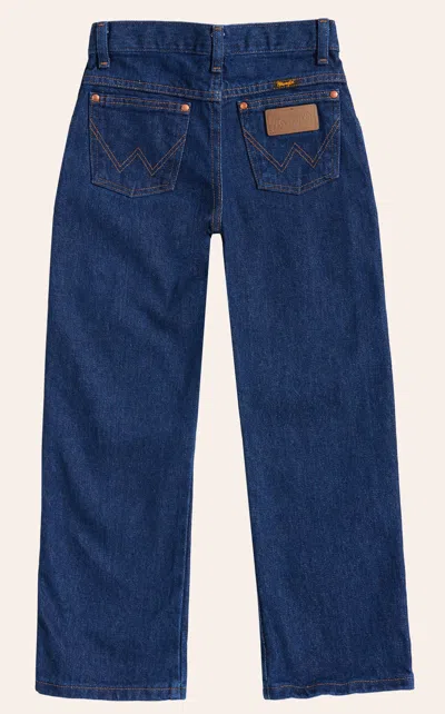 Wrangler Boys' Cowboy Cut Prewashed Indigo Original Fit Straight Leg Jeans (8-18 Husky) In Blue