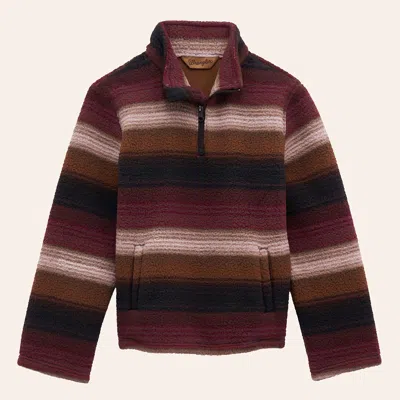 Wrangler Boys' Hay Away Port Serape Print Quarter Zip Sherpa Jacket In Multi