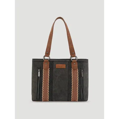 Wrangler Braided Trim Tote In Black