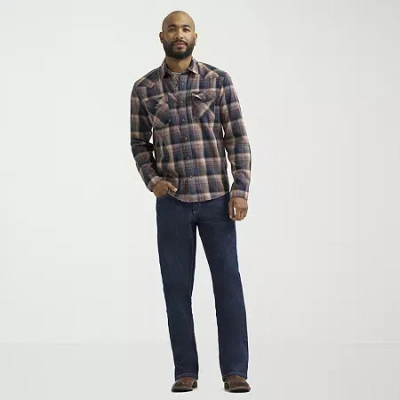 Wrangler Broken Twill Mens Long Sleeve Regular Fit Button-down Shirt In Animal Print