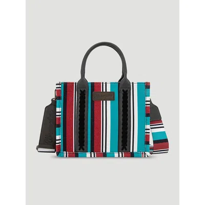 Wrangler Brushpopper Stripe Mini Tote In Turquoise/red In Multi