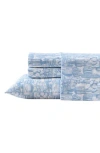 Wrangler Cactus Toile Print Microfiber Sheet Set In Blue