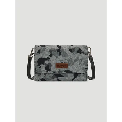 Wrangler Camo Print Small Cross Body In Black